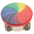 thumbnail image 3 of Tambourin Arc-en-Ciel avec Double Rangée, Instrument de Percussion à Main, 3 of 8