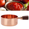 thumbnail image 1 of Poêle à Sauce Or Rose Casserole à Sauce en Acier Inoxydable avec Poignée en Bois, Multifonctionnelle pour Condiments, Assaisonnements et Plus, 1 of 8