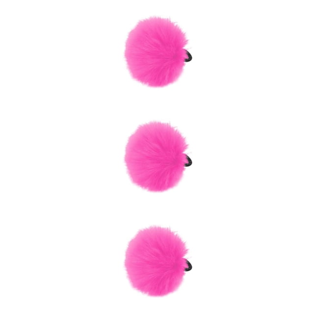 ZLight Chouchous pour Cheveux à Fausse Pompon Tendance Coréenne Filles Élastique Attache Queue de Cheval Bande pour Cheveux Accessoires rose Rouge P Ensemble de 3