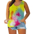 thumbnail image 1 of Womens Plus Size Tank Tops Summer Casual Loose Soft Blouses Sleeveless Solid Color Button Workout Tank Tops Tshirts, 1 of 6