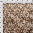 thumbnail image 3 of oneOone Silk Tabby Brown Fabric Abstract Fabric For Sewing Printed Craft Fabric By The Yard 42 Inch Wide, 3 of 4