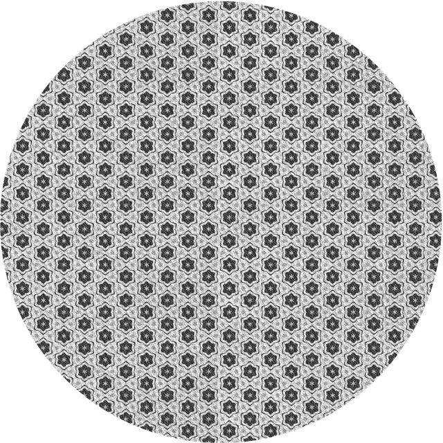 Ahgly Tapis Rond Lavable en Machine Intérieur Transitionnel Gris Carbone, 7 Pieds Rond