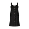 thumbnail image 3 of QIPOPIQ Robe Camis Sans Manches à Col Rond pour Femme Été Nouvelle Couleur Unie Ample et Confortable Robe Décontractée à Bretelles avec Bretelles Suspendues Robe à Col Rond Liquidation, 3 of 5