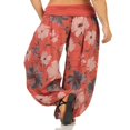 thumbnail image 4 of Ruched Waist Harem Pants for Women with Flower Print, 4 of 4