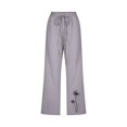 thumbnail image 3 of Pantalon à Jambe Grand pour Femmes Mode Pantalon Décontracté pour Femmes à Imprimé Élastique Ample Pantalon Droit à Jambe Grand avec Poche Pantalon à Jambe Grand Femmes Pantalon à Jambe Grand pour Femmes Pantalon à Jambe Droite Femmes, 3 of 5