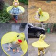thumbnail image 3 of Bangcool Kid's Raincoat Cartoon Cute Waterproof Duck Reusable Rain Poncho Hooded Raincoat, 3 of 10