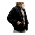 thumbnail image 2 of Opperiaya Veste Matelassée à Col Montant pour Femmes Manches Longues Couleur Unie Fermeture Éclair Complète, 2 of 4