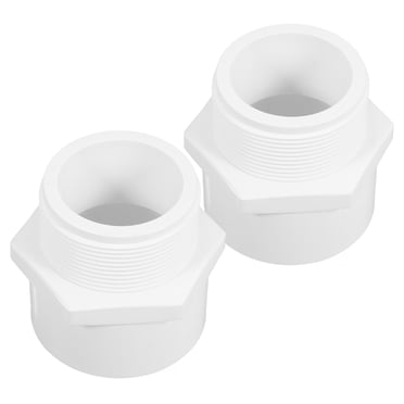 OUNONA 2Pcs PVC to Garden Hose Adapter White for Irrigation