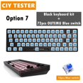 thumbnail image 2 of Tester68 Mechanical Keyboard Kits 2.4G/Bluetooth 5.0 black option 7, 2 of 9