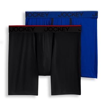 Jockey Men's Big Man Chafe Proof Pouch Microfiber 6" Boxer Brief - 2 Pack
