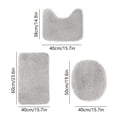 thumbnail image 3 of Xihbxyly Rug Area Rug Living Room Bedroom Rug Solid Color Bath Mats 3 Set Bathroom Rugs For 3 Pcs Toilet Mats Universal Soft Comfortable Water Absorption Non-Slip Thick Machine, 3 of 8