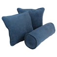 thumbnail image 5 of Double-corded Solid Twill Throw Pillows with Inserts (Set of 3), Chocolate, 5 of 5