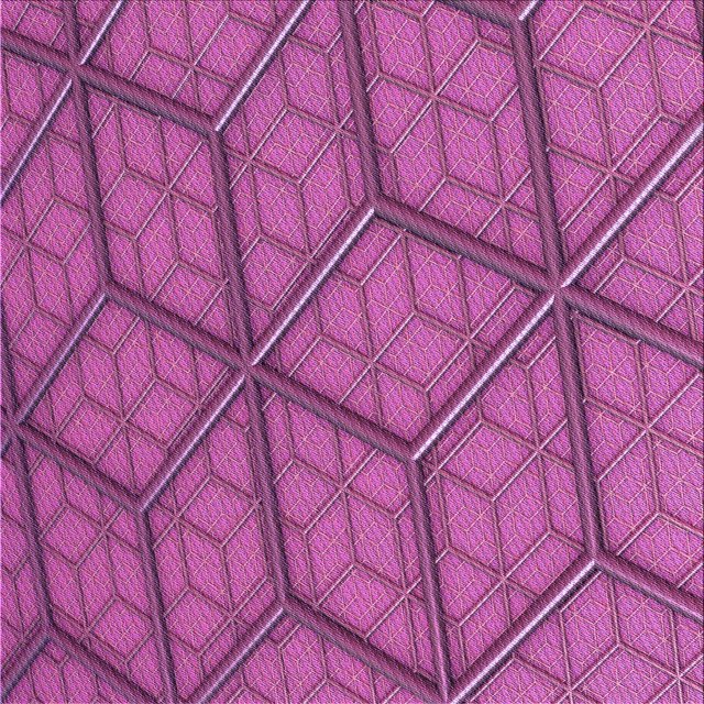 Ahgly Company Machine Washable Indoor Square Transitional Medium Violet Red Pink Area Rugs, 6' Square