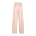 thumbnail image 3 of Pisexur Womens Sweatpants 2024 Ribbed Workout Jogging Pants Casual Baggy Elastic Waist Sweatpants Casual Baggy Drawstring Wide Leg Pants Solid Color Straight Leg Sweatpants with Pockets, 3 of 5