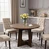 43.3 Inch Round Dining Table for 4, Modern Farmhouse Kitchen Table with Stable Base, Wooden Table for Dining Room, Living Room, Apartment, Cafe, Small Spaces,Walnut
