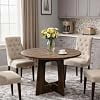 43.3 Inch Round Dining Table for 4, Modern Farmhouse Kitchen Table with Stable Base, Wooden Table for Dining Room, Living Room, Apartment, Cafe, Small Spaces,Walnut