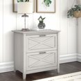 thumbnail image 4 of Bush Furniture Key West 2 Drawer Lateral File Cabinet in Linen White Oak, 4 of 7