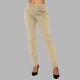 thumbnail image 2 of Dealovy Dress Pants Women Work Skinny Straight-Leg Trousers Solid Color Mid Rise Office Ankle Length Trousers, 2 of 5