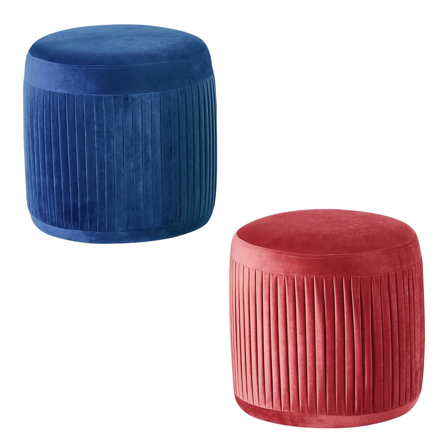 Canadian Glaze Ottoman Blue