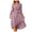 Pink, variant on FcBaudy Long Sleeve V-Neck Knee-High Dress,Summer Dresses for Women,Womens Dresses Women's Long Sleeved Floral New Style Stylish Printed Casual V-neck Loose Fitting Dress Women Dress