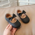 thumbnail image 2 of Japceit Baby Shoes Size 4 Soft Sole Baby Shoes Spring New Soft Soled Single Shoes Baby Walking Shoes Bow Princess Small Leather Shoes Baby Shoes Size 3, 2 of 9