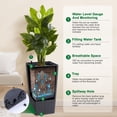 thumbnail image 2 of BeesClover 16 Inch Tall Planter Set of 2 Large Rattan Flower Pot with 2 Trays & a Water Level Monitor & Wheels Outdoor and Indoor for Patio, Porch, Living Room, or Home Office, 2 of 7
