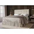 thumbnail image 2 of HMD Larry Queen Tufted Upholstered Panel Bed, Warm Gray, 2 of 3