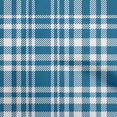 thumbnail image 1 of oneOone Cotton Jersey Teal Blue Fabric Check Craft Projects Decor Fabric Printed By The Yard 58 Inch Wide, 1 of 4