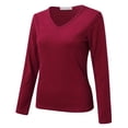 thumbnail image 1 of Kcodviy Femmes Col Rond en Molleton Décontracté Manches Longues Hauts pour Femmes Doublé Thermique Thermique Ajusté Hauts Thermiques pour Femmes Temps Froid Hauts Manches Longues Chandails Thermiques Hauts d'Hiver, 1 of 8