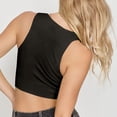 thumbnail image 4 of Tqcoqu Women's Solid Color V Neck Twisted Base Slim High Waist Shapewear Top, 4 of 4