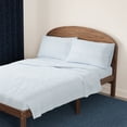 thumbnail image 3 of Mainstays Kids 220TC Cotton Blue Stripe Double, 4 Piece Sheet Set, 3 of 8