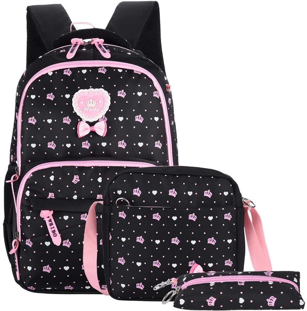 School bag, school backpack for girls, school bag, backpack, children's daypack, 3 parts for school and leisure