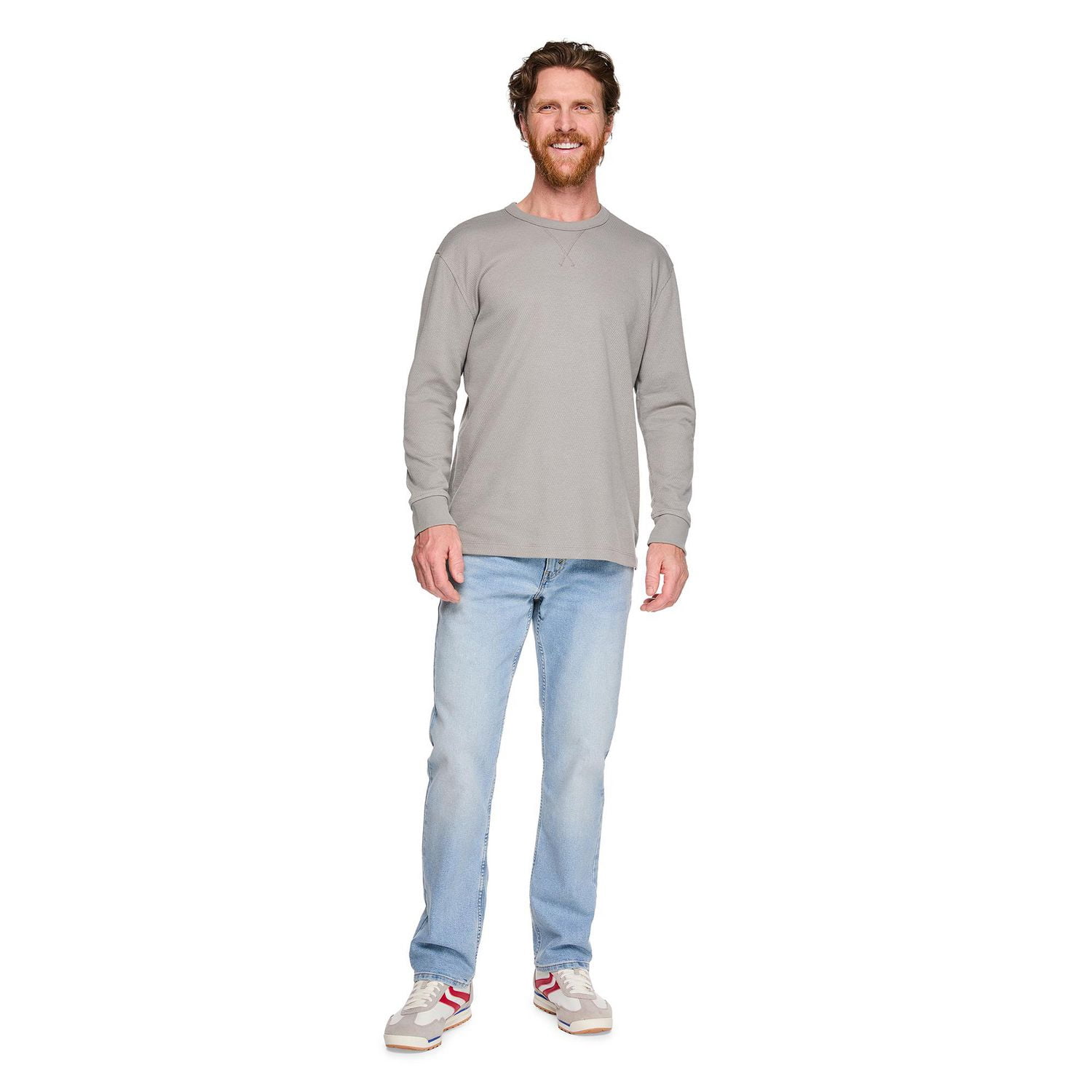 George Men's Long-Sleeve Textured T-Shirt