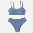 thumbnail image 2 of MIASHUI Girls' Beach Sport Bikini 2-Piece Swimsuit Solid Color Bathing Suit,Navy,10-11 Years, 2 of 3
