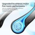 thumbnail image 3 of JISULIFE Ventilateur de Cou, 5 Vitesses Rechargeable 4000mAh, Refroidisseur Portable Réglable pour Intérieur/extérieur, 3 of 8