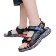 thumbnail image 3 of Kcodviy Children Shoes Beach Sandals Leather Flip Fops Light Boy Sandals Big Toddler Beach Sandals Children Soft Bottom Boy Toddler Water Sandals Beach Shoes, 3 of 8