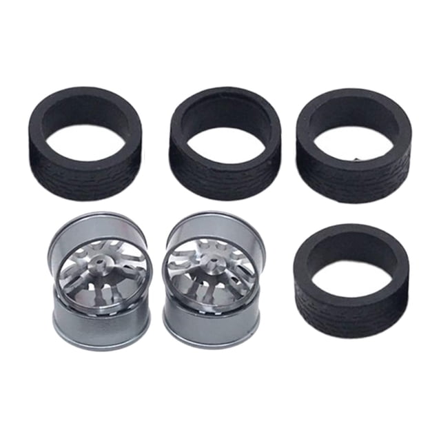 1:28 Tires Wheel Rims Replacement Rubber Tires Accessory for Spielzeug 284131 Titaum