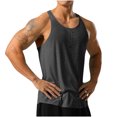 thumbnail image 1 of Timegard Chandails pour Hommes Col Rond Sans Manches Respirant Entraînement Course T-Shirts Décontractés Ajustés Camisole, 1 of 4