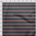 thumbnail image 3 of oneOone Tissu Popeline de Coton Imprimé Floral & Chevron au Mètre 42 Pouces de Large, 3 of 4
