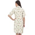 thumbnail image 3 of Bimba Chemise de Nuit Brune à Manches Courtes pour Femmes à Imprimé Floral avec Poches - 14, 3 of 6