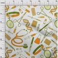 thumbnail image 3 of oneOone Silk Tabby Orange Fabric Tool Sewing Craft Projects Fabric Prints By Yard 42 Inch Wide, 3 of 4