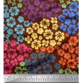 thumbnail image 1 of Soimoi Poly Georgette Fabric Artistic Flower Print Sewing Fabric Yard 52 Inch Wide, 1 of 3