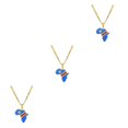 thumbnail image 3 of Maytalsory Collier Léger et Confortable avec Pendentif Africa Map Congo 3Set, 3 of 6