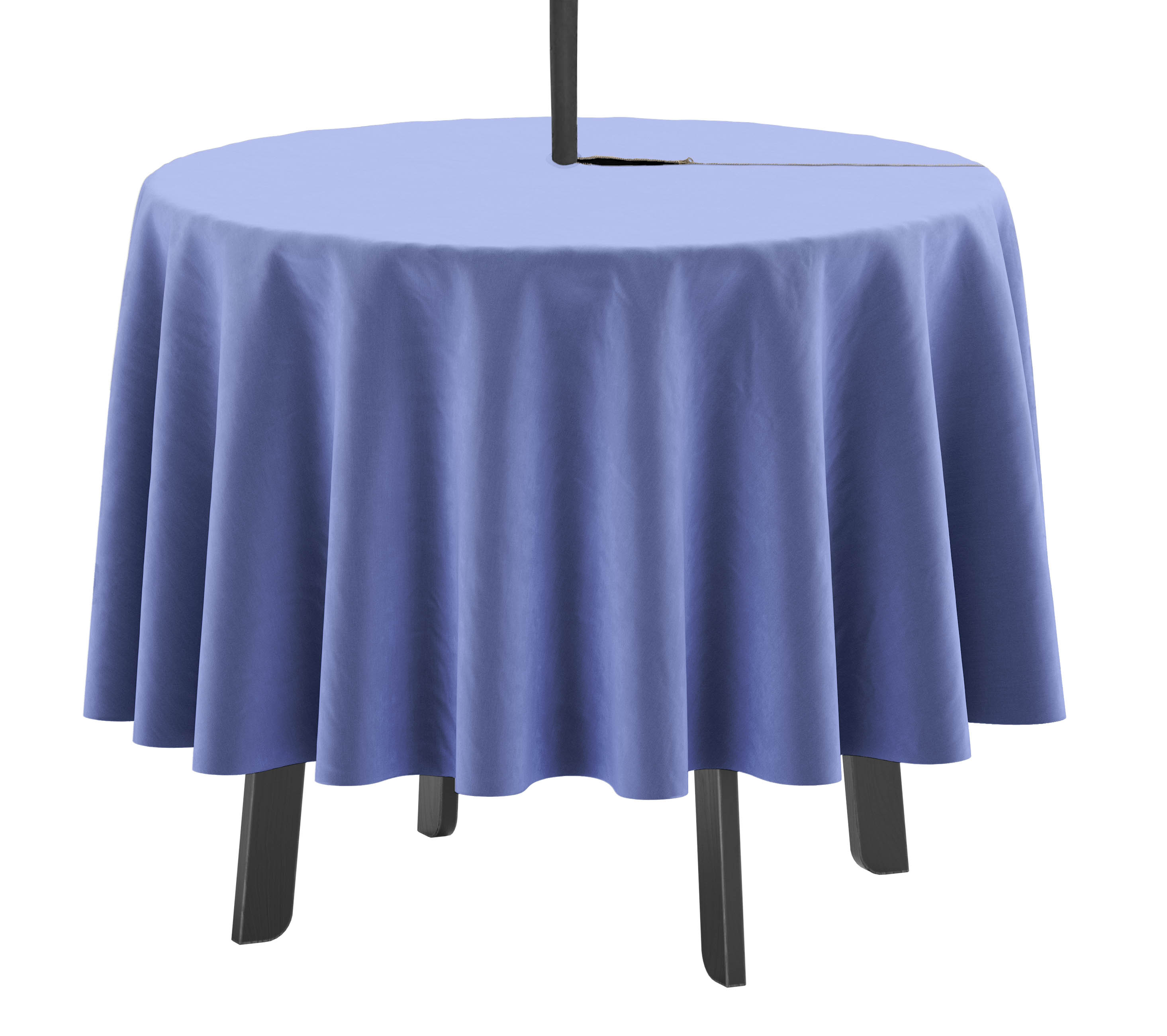 Vargottam Nappe Ronde Intérieure/extérieure 58 Pouces avec Parasol, Nappes de Patio Imperméables à Fermeture Éclair, Violet, Thème Printemps/été, Table Circulaire