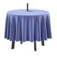 thumbnail image 1 of Vargottam Indoor/Outdoor Round Tablecloth 58 Inch with Umbrella, Waterproof Zippered Patio Table Cloths, Purple, Spring/Summer Theme, Circular Table, 1 of 7
