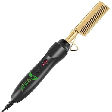 Ustar Beauty Portable Fast Heated Electric Straightener Brush Beard/Hair Comb, Curling Iron Hot Hair Flat Tools