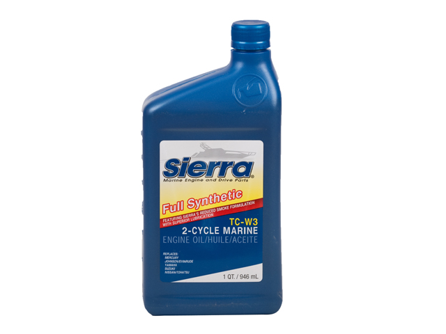 Sierra Marine Oil 18-9540-2 Marine Series; TC-W3; Full Synthetic; 1 Quart Bottle; Single; 2-Cycle Marine Engine Oil; NMMA Certified