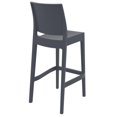 thumbnail image 3 of Compamia Siesta Maya Resin Barstool - Set of 1, Dark Gray, 3 of 7