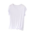 thumbnail image 1 of BLVB Plus Size Pajama Tops for Women Loose Fit V Neck Short Sleeve Soft Modal Sleep Shirts Loungewear, 1 of 6