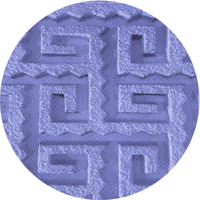 Ahgly Company Tapis Rond Lavable en Machine Intérieur Transitionnel Mimosa Violet, 4 Pieds Rond